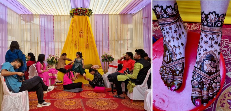 INDIA: Bambú, gurú y bodorrio hindú - Blogs de India - Evento pre-nupcial del Mehndi (Guwahati, Assam) (2)
