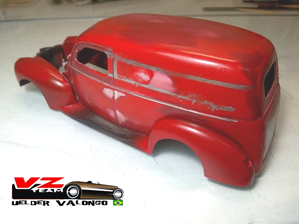 1940 Ford Wagon with scratch trailer - MADE IN BRAZIL Proj1
