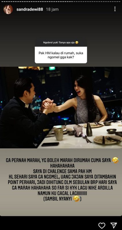 Cerita Sandra Dewi soal Tantangan Harvey Moeis