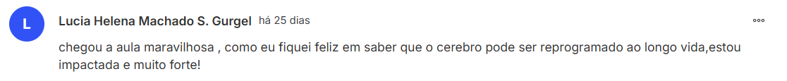 Depoimento de aluna