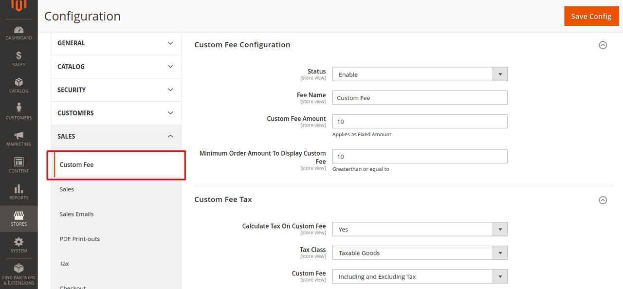 Add Extra Fee to customer for each order based on fixed amount with or Without tax at Checkout Magento2