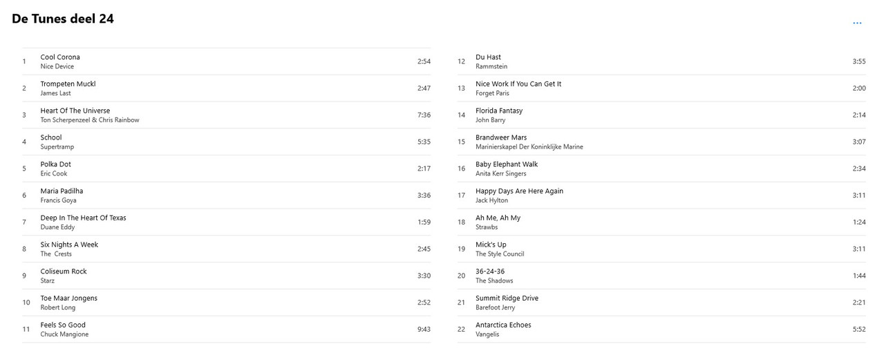 tunes back 24