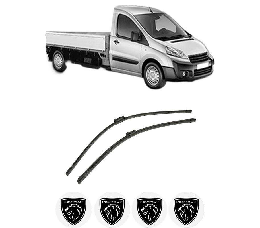 Set stergatoare auto PEUGEOT EXPERT Platform/Chassis din 2007-2016, pentru parbriz auto, 2 bucati, Bosch Aerotwin, din cauciuc siliconat rezistent, 4 Stickere Auto PEUGEOT