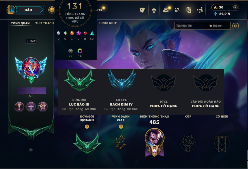 Acc LMHT # - Khung Lục Bảo