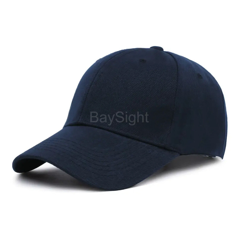 Plain Baseball Cap for Men and Women Strapback Closure Adjustable Hat Polo Style