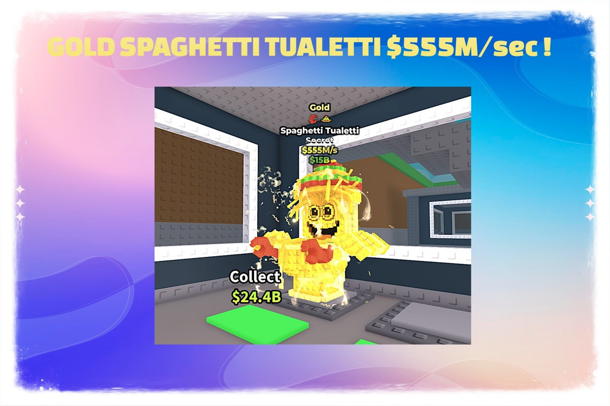 GOLD-SPAGHETTI-TUALETTI-$555Msec!