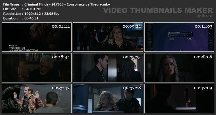 Criminal Minds - S17E05 - Conspiracy vs Theory.mkv