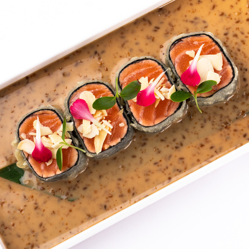 Carpaccio di pesce spada con salsa ponzu