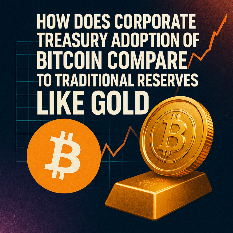 How does corporate treasury adoption of Bitcoin compare to traditional reserves like gold