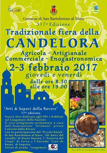 FIERA DELLA CANDELORA
SAN BARTOLOMEO AL MARE - 2 E 3 FEBBRAIO
