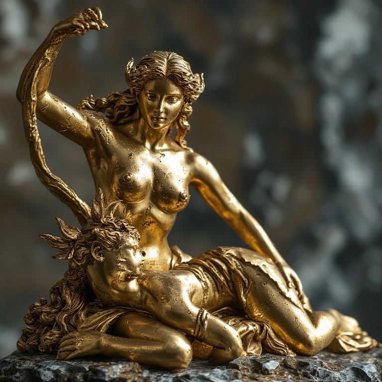 A-Gold-sculpture-naked-nude-fu-16