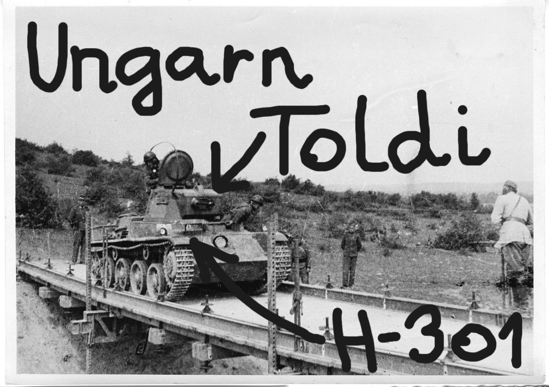 Orig. groß Foto, ungarische Panzer, Toldi H-301 