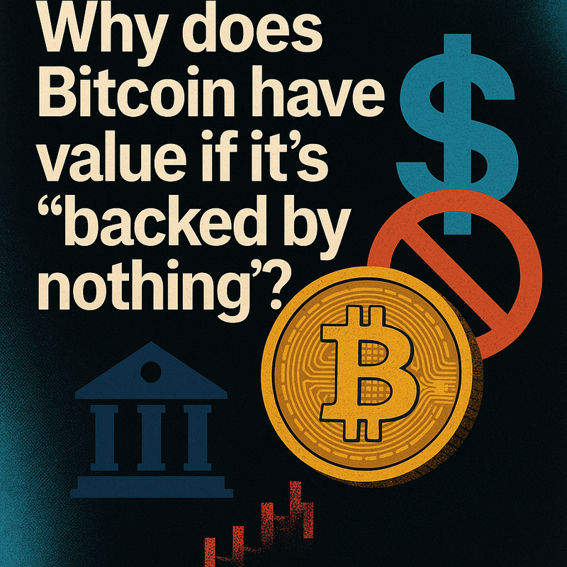 Why does Bitcoin have value if it’s “backed by nothing”?