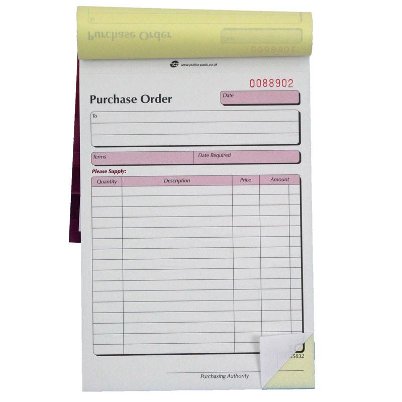Duplicate Triplicate Invoice Purchase Sales Order Delivery Note Receipt