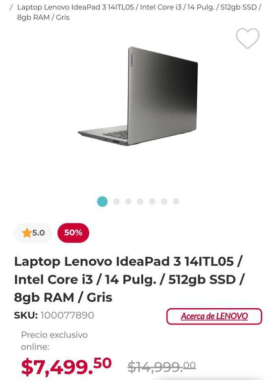 Office Depot Laptop Lenovo IdeaPad 3 14ITL05 / Intel Core i3 / 14 In