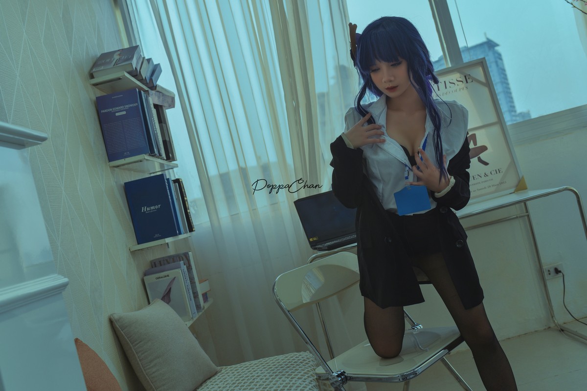 PoppaChan Raiden Shogun Officer Cosplay (Genshin Impact) – 25 Photos 3 Videos 166MB插图