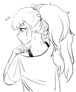 녹챠 나오 머리묶