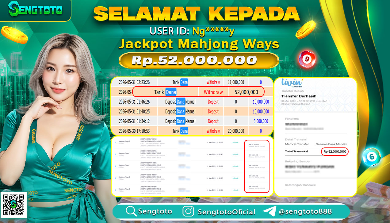 BUKTI PEMBAYARAN SLOT MAHJONG WAYS