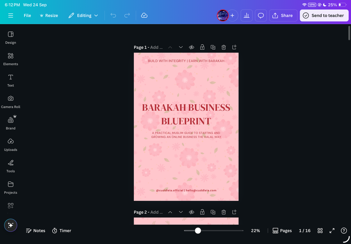 Pastel floral graphics background