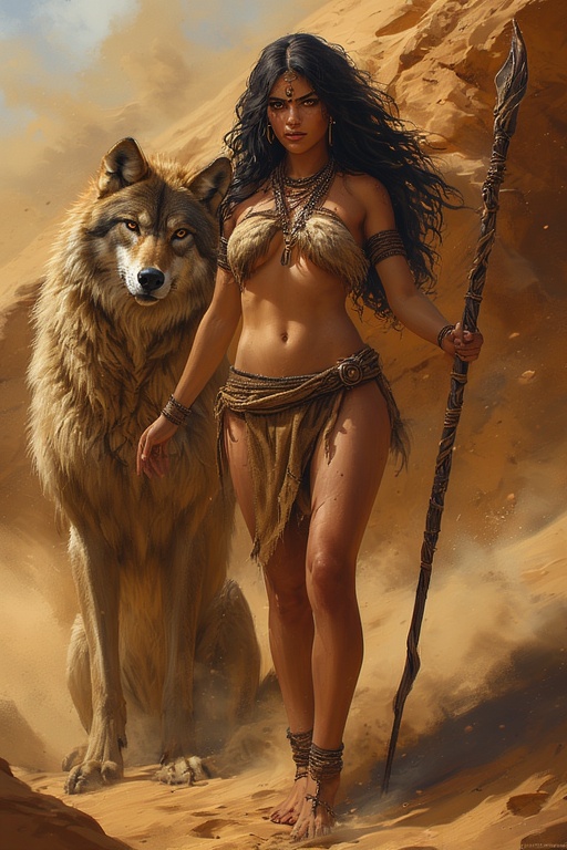 druid-nude-wearing-a-camel-pel-3