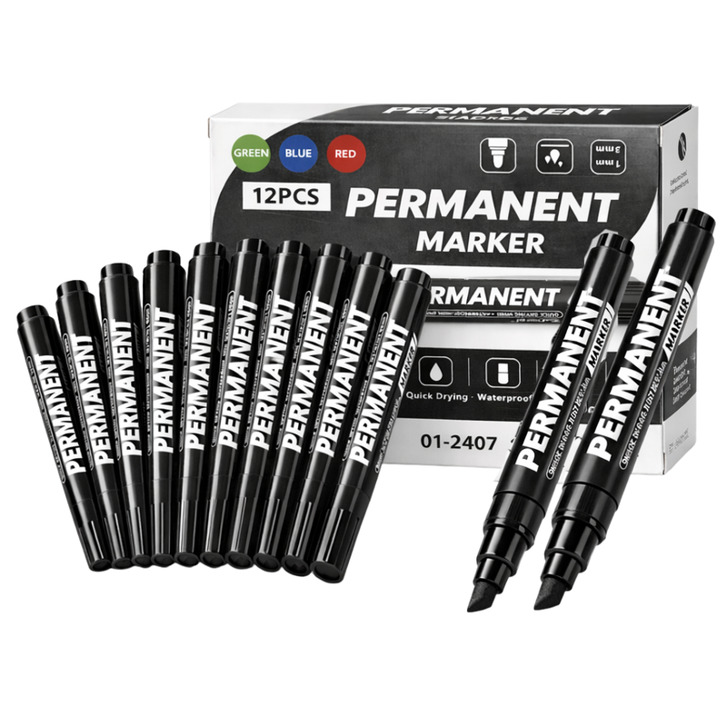 Permanent Marker Pen Black, Pack Of 10 Pens