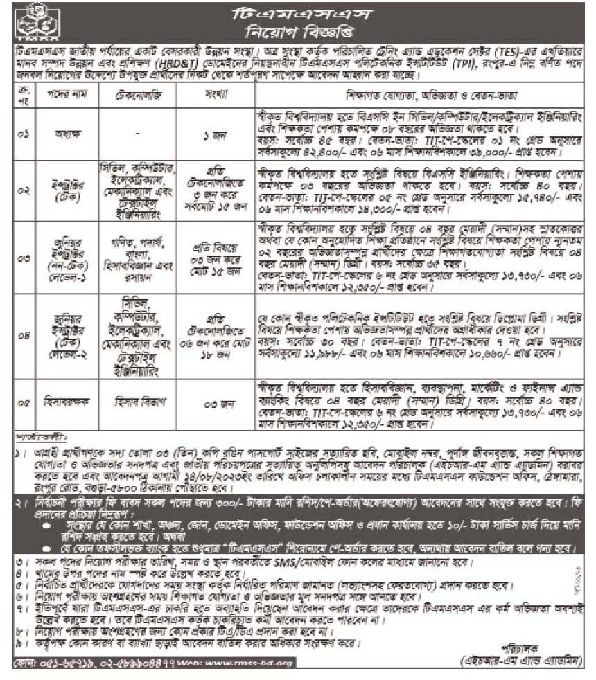 TMSS Job Circular 2023