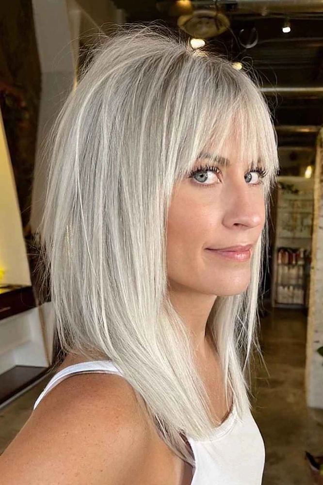 Mature platinum blonde for gray coverage