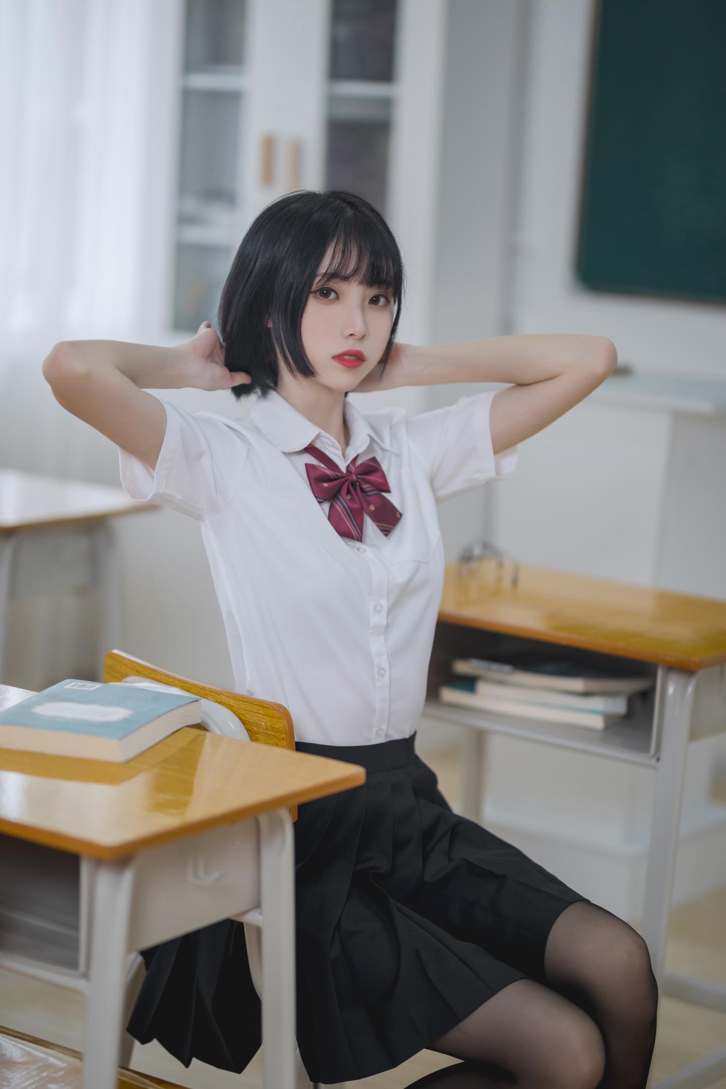 许岚LAN NO.001 教室JK黑丝 13