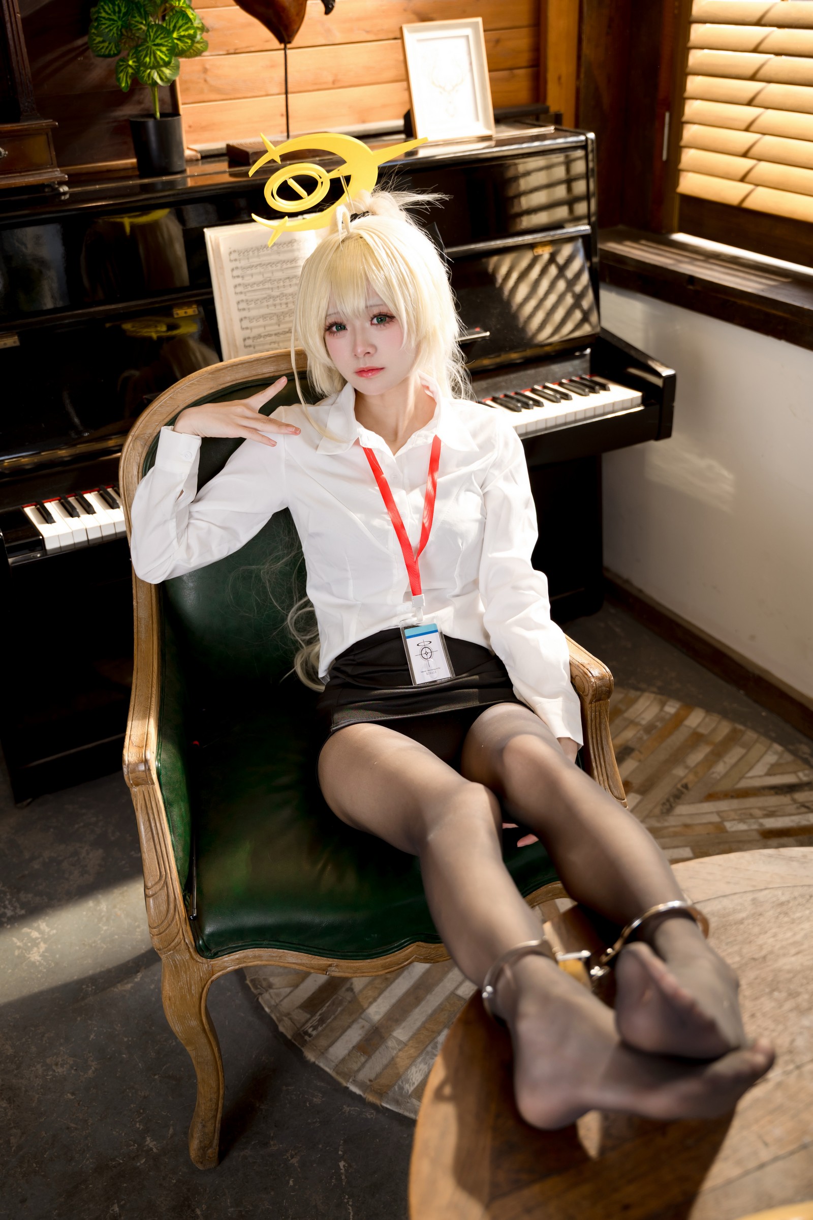 九柒喵 – 笑面教授 OL 制服 Cosplay（53P-678MB）成熟系办公室主题写真插图5