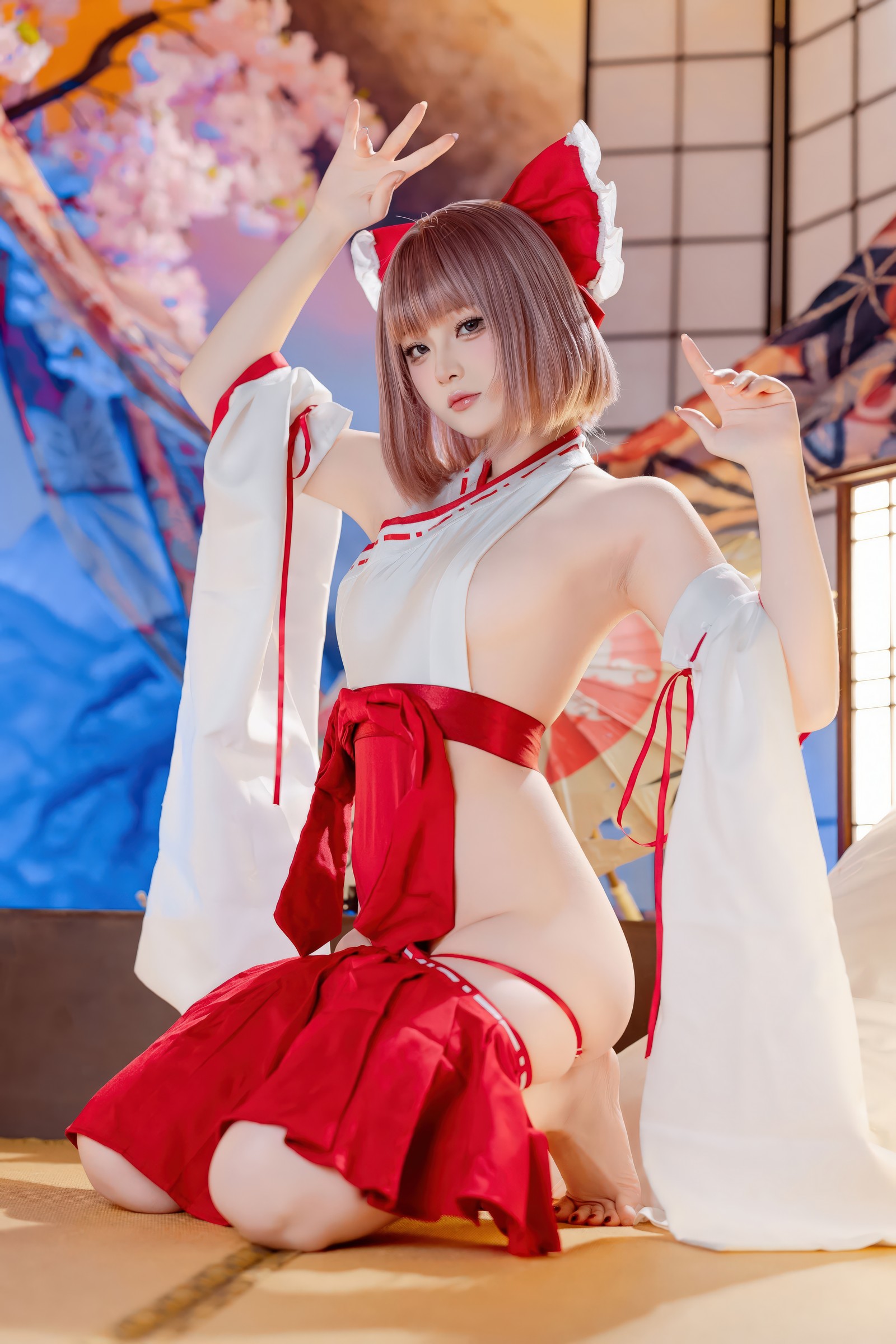 屿鱼 Yuyu 兼职巫女 Cosplay 写真图集（66P｜639MB）插图6