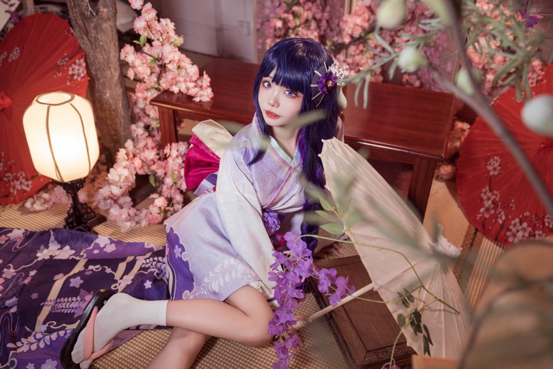 艾西Aiwest 雷电将军Cosplay写真图集 原神角色高清美图 30P (346.6M)插图8