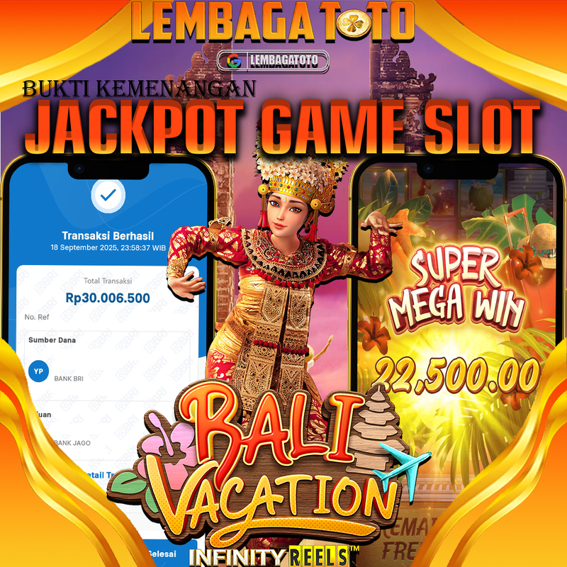 BUKTI JACKPOT 19 SEPTEMBER LEMBAGATOTO BALI VACATION  Rp.30.006.500,- LUNAS