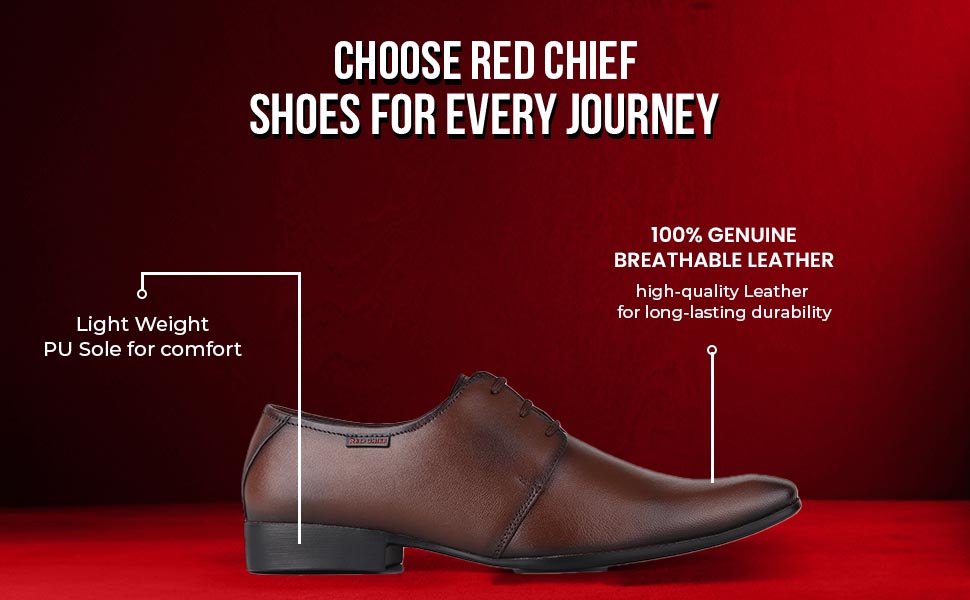 Buy Red Chief Low Ankle Lace Up with PU Sole comfort in every step Formal with Normal Fit Shoes For Men RC3532 006 Online at Best Prices Red Chief Official Site