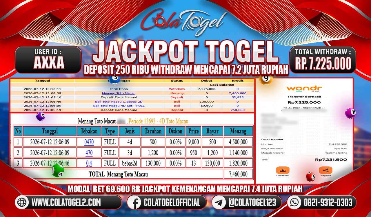 JACKPOT TOTO MACAU!!