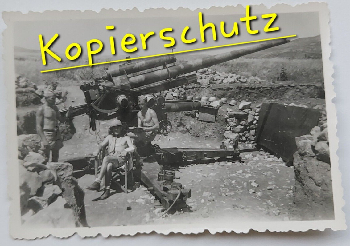 Orig. Foto Flak 8,8 Geschütz Südfront Afrika  Griechenland im Einsatz Erdkampf