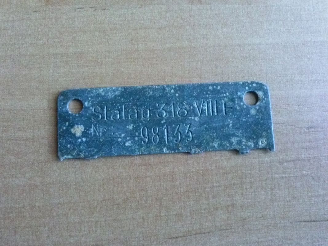Placa Identificacion  POW ( Stalag 318 VIII F - Nr. 98133 )