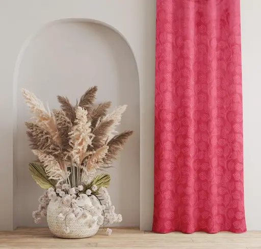 LEAF VELVET CURTAINS SET OF 1 Color 2 (R705)