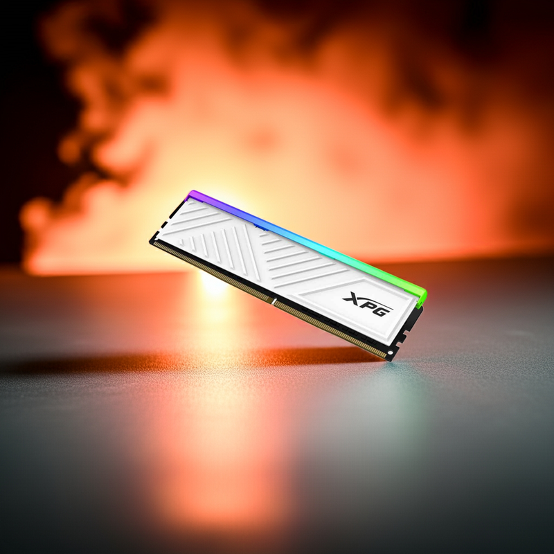 Módulo de memória com dissipador de calor branco e design elegante