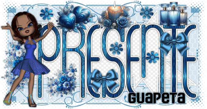 Presente Composition en Bleu guapeta