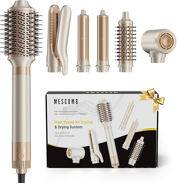 MESCOMB 6 in 1 Hair Dryer & Straightener Review – All-in-One Styling Tool for Salon-Like Hair