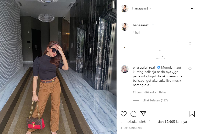 Elly Sugigi memberikan kesaksian soal Hana Hanifah