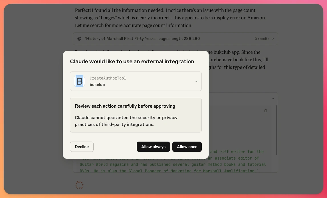 Claude MCP tool permission prompt