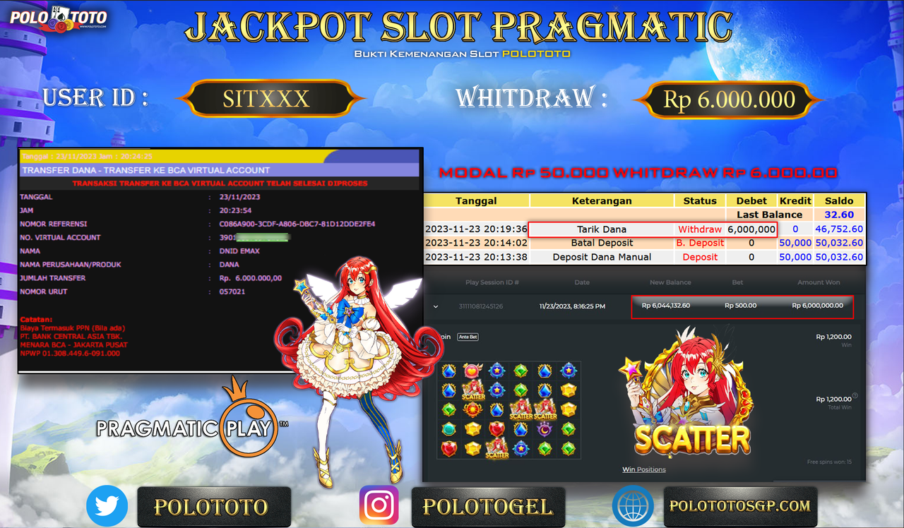 BUKTI PEMBAYARAN JACKPOT DIPOLOTOTO DIBAYAR LUNAS!!!