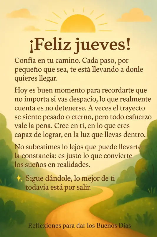 Imagen: Reflexión de jueves: Cree en ti y avanza sin rendirte