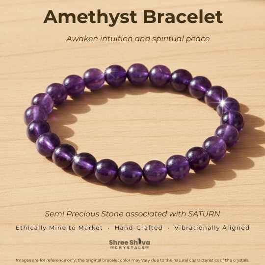 Amethyst crystal bracelet