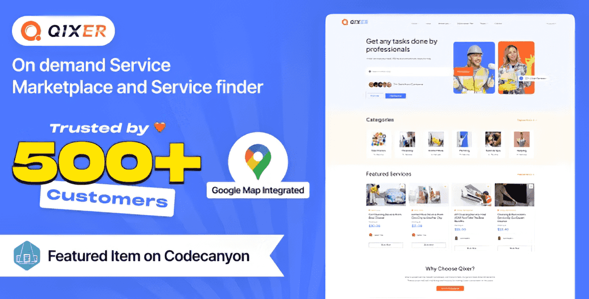 Qixer – Multi-Vendor On demand Service Marketplace and Service Finder