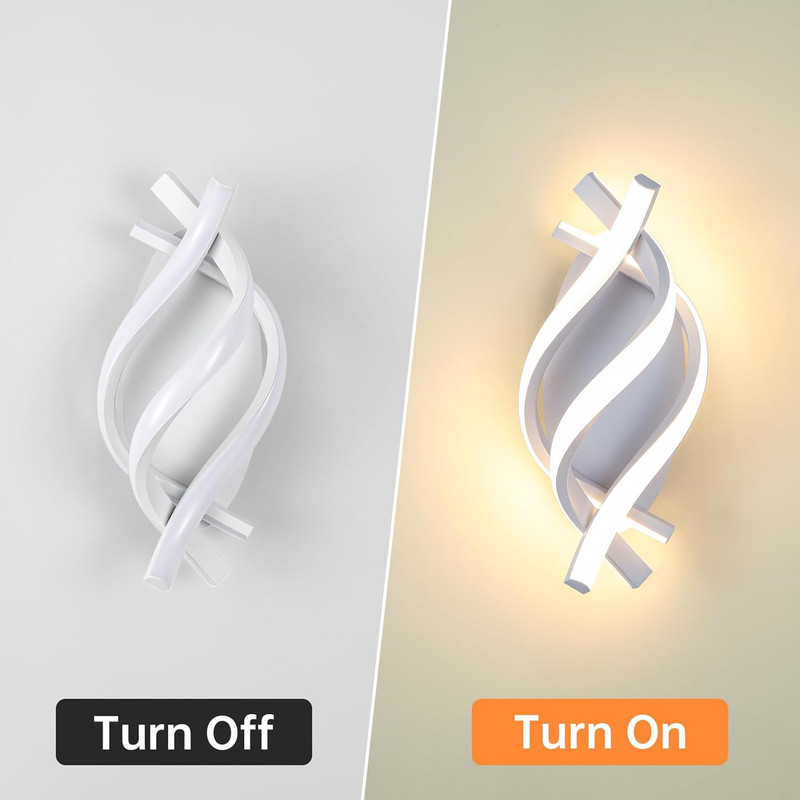 Wall Sconce emitting 3000K warm white light