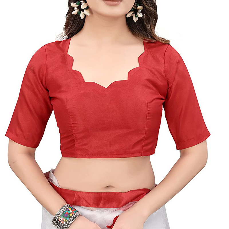 Women's Embroidered Fashionable Butterfly Pattern Saree Top Bolywood Readywear - Picture 26 of 33