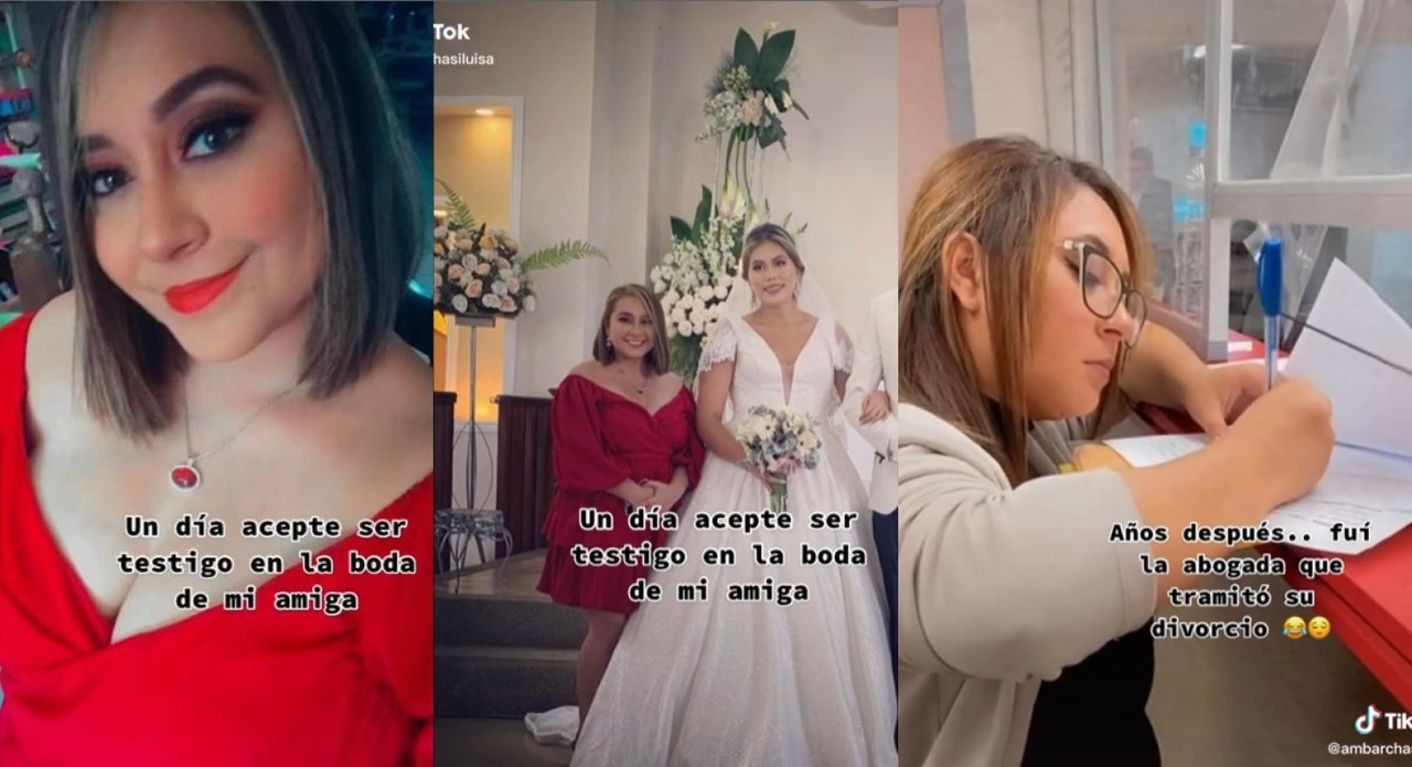Chica divorció a su amiga, años atrás fue testigo en su boda