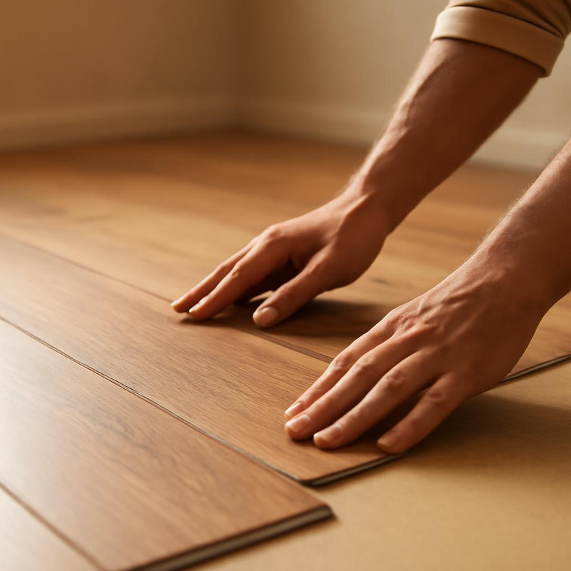 Укладка первого ряда ламината